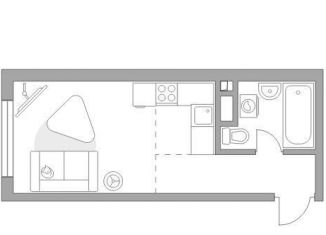 Квартира на продажу студия, 25.2 м2, Москва, метро Нагатинская, Каширское шоссе, 1
