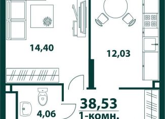 Продается 1-комнатная квартира, 38.5 м2, Ульяновск, жилой комплекс Аквамарин-2, 3, Засвияжский район