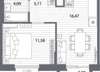 Продажа 1-ком. квартиры, 38.1 м2, Санкт-Петербург, Калининский район