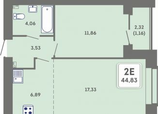 Продам двухкомнатную квартиру, 44.8 м2, Пермский край