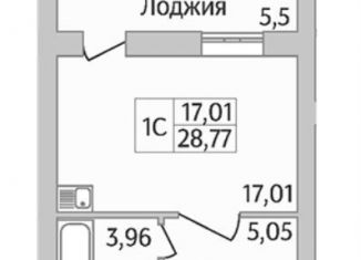 Продажа квартиры студии, 28.8 м2, Новосибирск, улица Юности, 7
