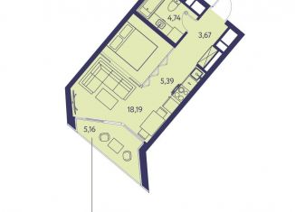 Продажа 1-ком. квартиры, 37.2 м2, Крым