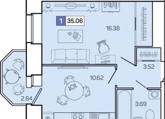 Продаю 1-ком. квартиру, 35.1 м2, Архангельская область