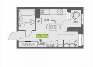 Продам квартиру студию, 23.6 м2, Архангельск