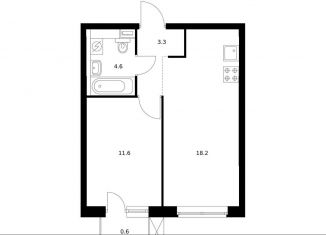 Продается 1-ком. квартира, 38.3 м2, Санкт-Петербург, метро Приморская