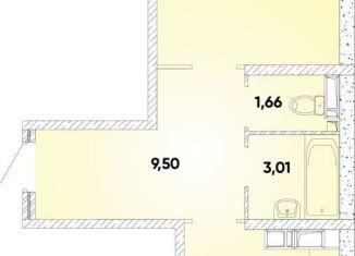 Продаю 1-комнатную квартиру, 45.4 м2, Краснодар, микрорайон Губернский, улица имени Героя Николая Шевелёва, 15