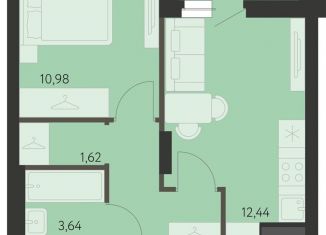 Продаю 1-комнатную квартиру, 35.8 м2, Екатеринбург, метро Чкаловская, улица Вильгельма де Геннина, 23