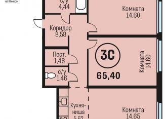 Продается 3-ком. квартира, 65.4 м2, Алтайский край