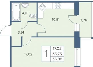 1-комнатная квартира на продажу, 36.1 м2, Санкт-Петербург, Выборгский район, Большой Сампсониевский проспект, 70к2