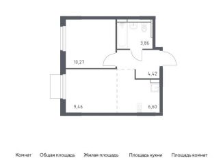 Продается 1-комнатная квартира, 34.6 м2, Московская область, жилой комплекс Мытищи Парк, к5