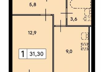 Продажа однокомнатной квартиры, 31.3 м2, Ленинградская область, посёлок Щеглово, 94