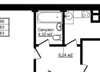 Продаю двухкомнатную квартиру, 60.6 м2, Сочи, Пластунская улица, 104Бк3, микрорайон Заречный