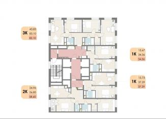 Продажа 1-ком. квартиры, 34.4 м2, Московская область, Новорязанское шоссе, 6