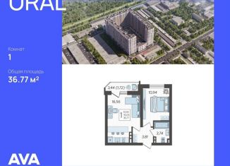 1-ком. квартира на продажу, 36.8 м2, Краснодар, микрорайон КСК