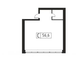 Продаю квартиру студию, 56.6 м2, Московская область