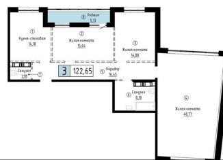 Продаю 3-комнатную квартиру, 122.7 м2, Хабаровский край, Азовский переулок, 7