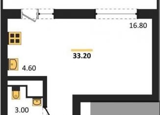 Продажа квартиры студии, 33.2 м2, Воронежская область