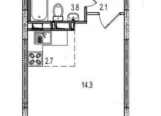 Продам квартиру свободная планировка, 22.9 м2, Ногинск, Юбилейная улица, 4Б