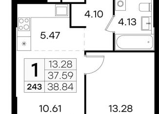 1-ком. квартира на продажу, 38.8 м2, Нижний Новгород, Нижегородский район