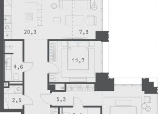 2-ком. квартира на продажу, 85.2 м2, Москва, Садовая-Сухаревская улица, 14с1, метро Трубная