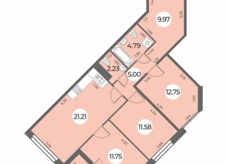 Продаю 3-комнатную квартиру, 79.3 м2, Санкт-Петербург, Красносельский район