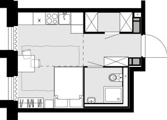 Продается 1-комнатная квартира, 26.3 м2, Москва