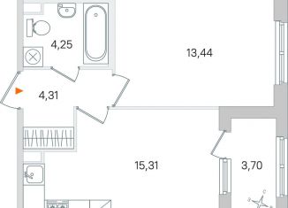 Продажа 1-ком. квартиры, 39.2 м2, Пушкин