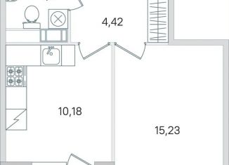 Продаю 1-ком. квартиру, 35.7 м2, Санкт-Петербург