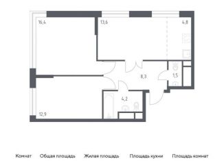 Продам 2-ком. квартиру, 61.7 м2, Москва, 3-я Хорошёвская улица, 17А, ЖК Вереск