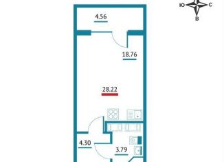 Продается квартира студия, 28.2 м2, Ленинградская область