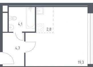 Продаю квартиру студию, 32 м2, Москва, 3-я Хорошёвская улица, 17А, ЖК Вереск