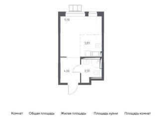 Продается квартира студия, 23.2 м2, Московская область, жилой комплекс Прибрежный Парк, 8.1