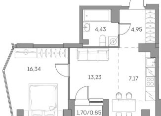 1-ком. квартира на продажу, 47 м2, Москва, Рязанский проспект, 2с27, ЮВАО