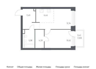 Продам 1-комнатную квартиру, 50.2 м2, Москва, район Раменки, жилой комплекс Нова, к3