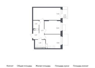 Продажа 2-комнатной квартиры, 52 м2, Московская область, жилой комплекс Пятницкие Луга, к2/2