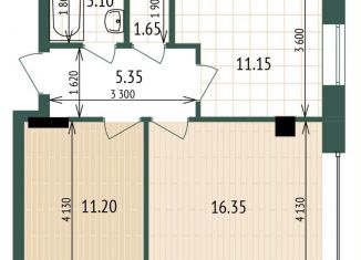 Продажа двухкомнатной квартиры, 48.8 м2, Казань, улица Абубекира Терегулова, 22