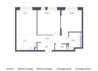 Продается 2-ком. квартира, 56.5 м2, Московская область, жилой комплекс Пятницкие Луга, к2/2