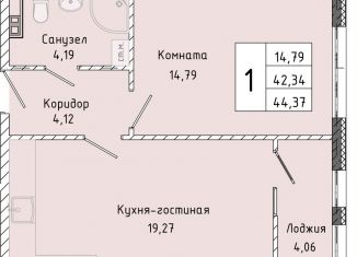 1-ком. квартира на продажу, 44.4 м2, городской округ Алушта