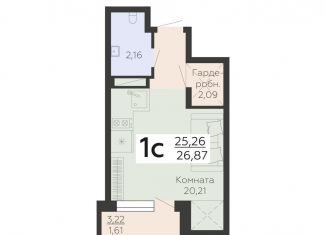 Продается 1-комнатная квартира, 26.9 м2, Воронеж, Коминтерновский район