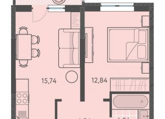 Продам 1-комнатную квартиру, 38.6 м2, Краснодар