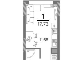 Продажа однокомнатной квартиры, 17.7 м2, Рязань, ЖК Метропарк