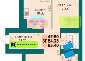 3-комнатная квартира на продажу, 88 м2, Йошкар-Ола, микрорайон Мирный