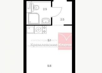 Продаю квартиру студию, 19.9 м2, Москва, метро Нагатинская, 2-й Нагатинский проезд, 2/2к2