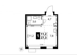 Продам квартиру студию, 27.3 м2, поселение Московский, жилой комплекс 1-й Саларьевский, 1