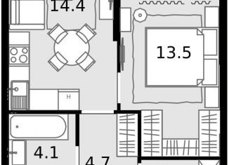 Продается однокомнатная квартира, 39.5 м2, Москва, СВАО, Отрадная улица, 4А