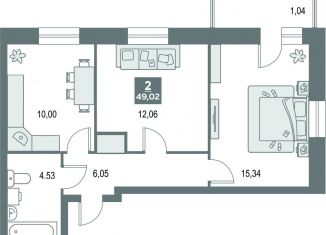 Продается 1-комнатная квартира, 49 м2, Кировская область, улица Рудницкого, 14