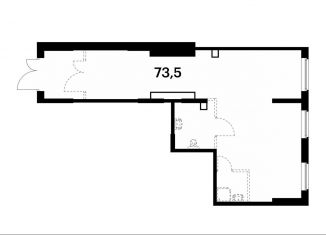 Продаю помещение свободного назначения, 73.5 м2, Москва, Люблинская улица, вл72, метро Братиславская