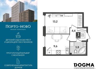 Продается 1-комнатная квартира, 31 м2, Краснодарский край