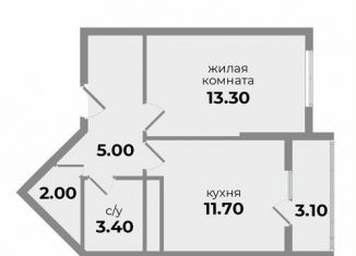 Продается 1-комнатная квартира, 37.7 м2, Михайловск, Прекрасная улица, 17