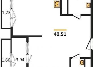 Продаю 1-комнатную квартиру, 40.5 м2, Воронеж, Средне-Московская улица, 60, Центральный район